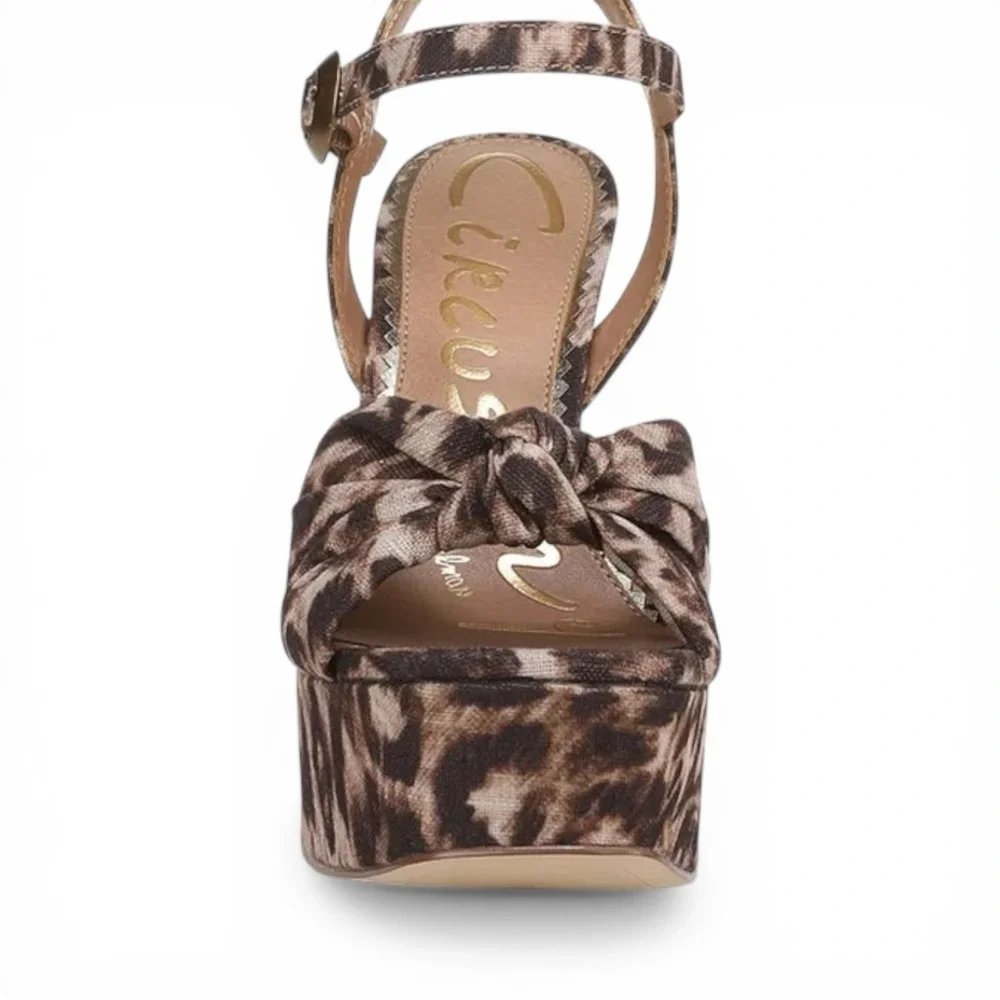 Circus by Sam Edelman Women Audrea Sandals Leopard Print Platform Size 8.5 NWT